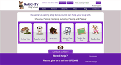 Desktop Screenshot of naughtydogschool.com.au
